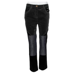 Roberto Cavalli Multicolore Denim Patch Detail Corduroy Pants M