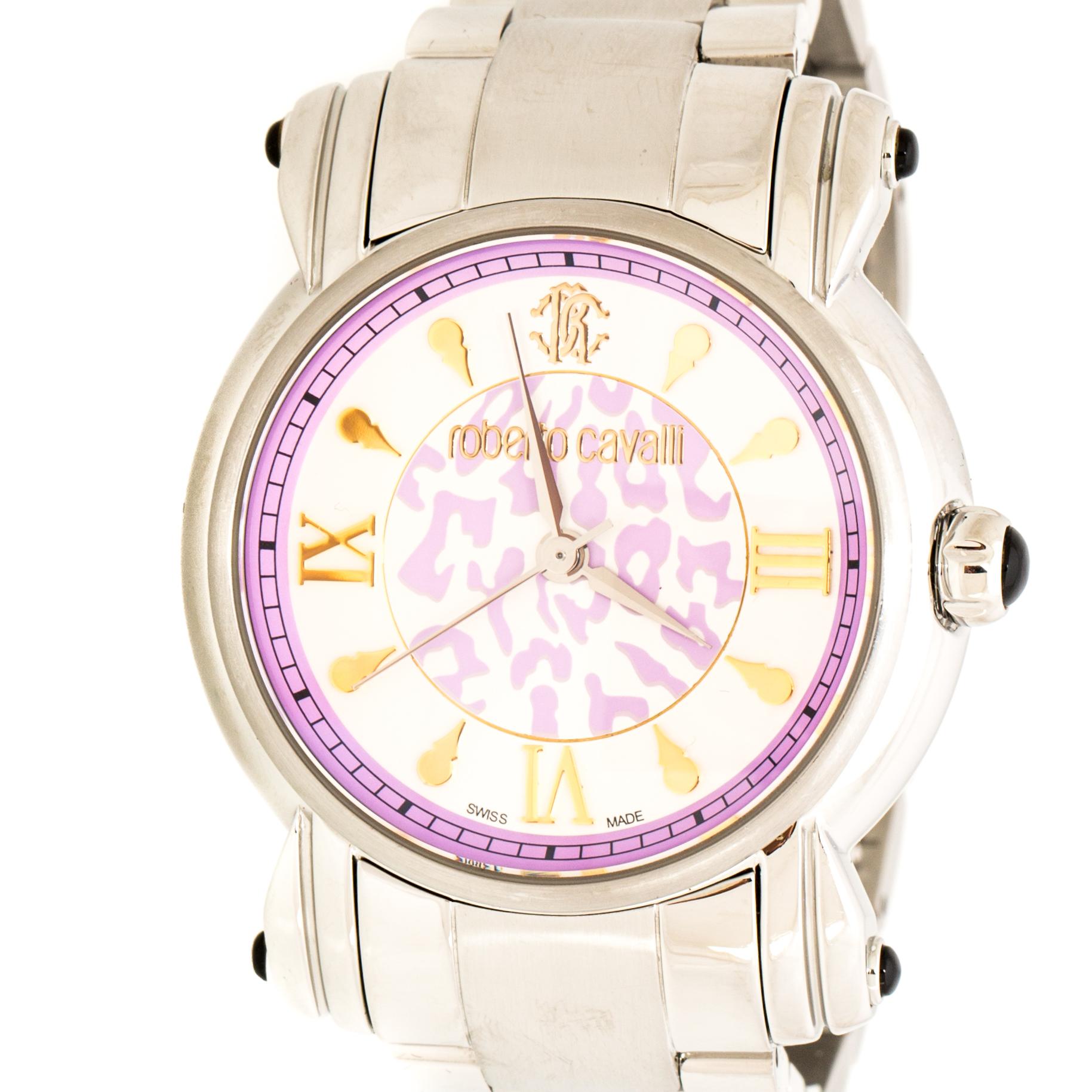 Contemporary Roberto Cavalli Multicolor Dial  Anniversary 7253172545 Women's Wristwatch 39 mm