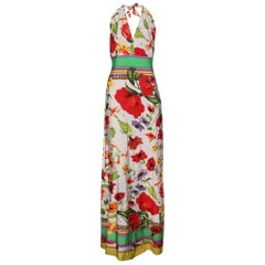 Roberto Cavalli Multicolor Floral Printed Jersey Maxi Dress XL Roberto Cavalli Multicolor Floral Printed Jersey Maxi Dress XL