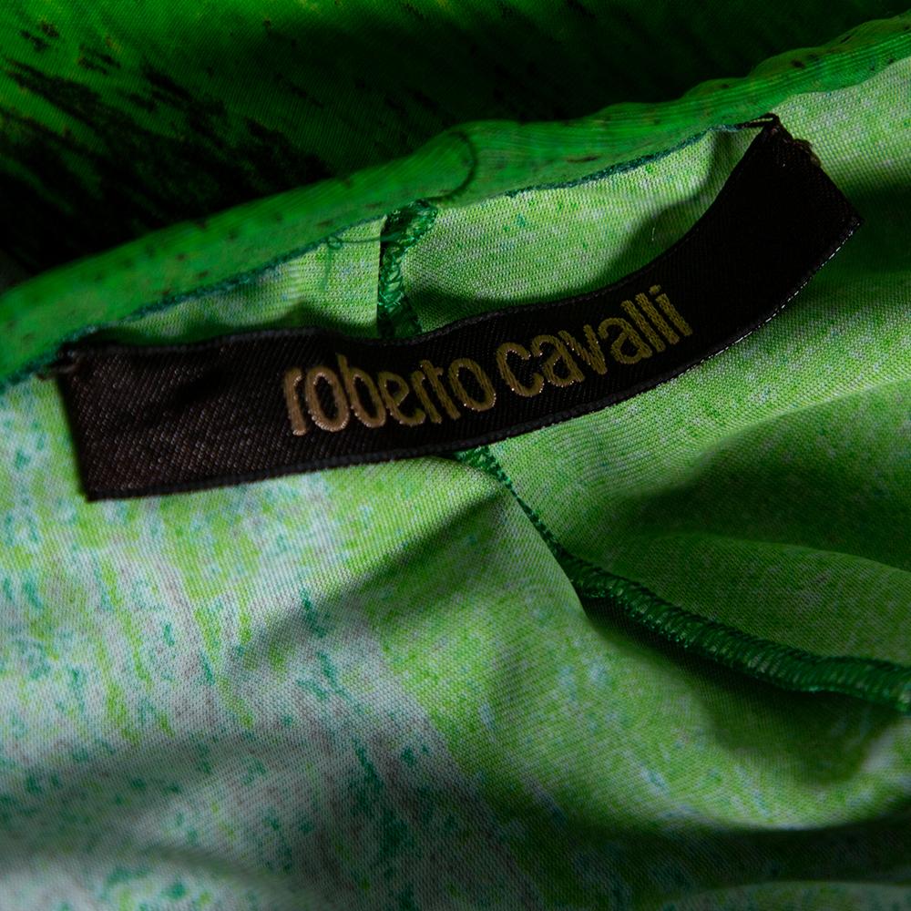 Green Roberto Cavalli Multicolor Knit Skirt and Top Set S For Sale