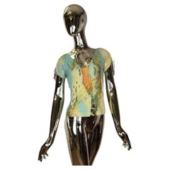 Haut imprimé perroquet multicolore Roberto Cavalli