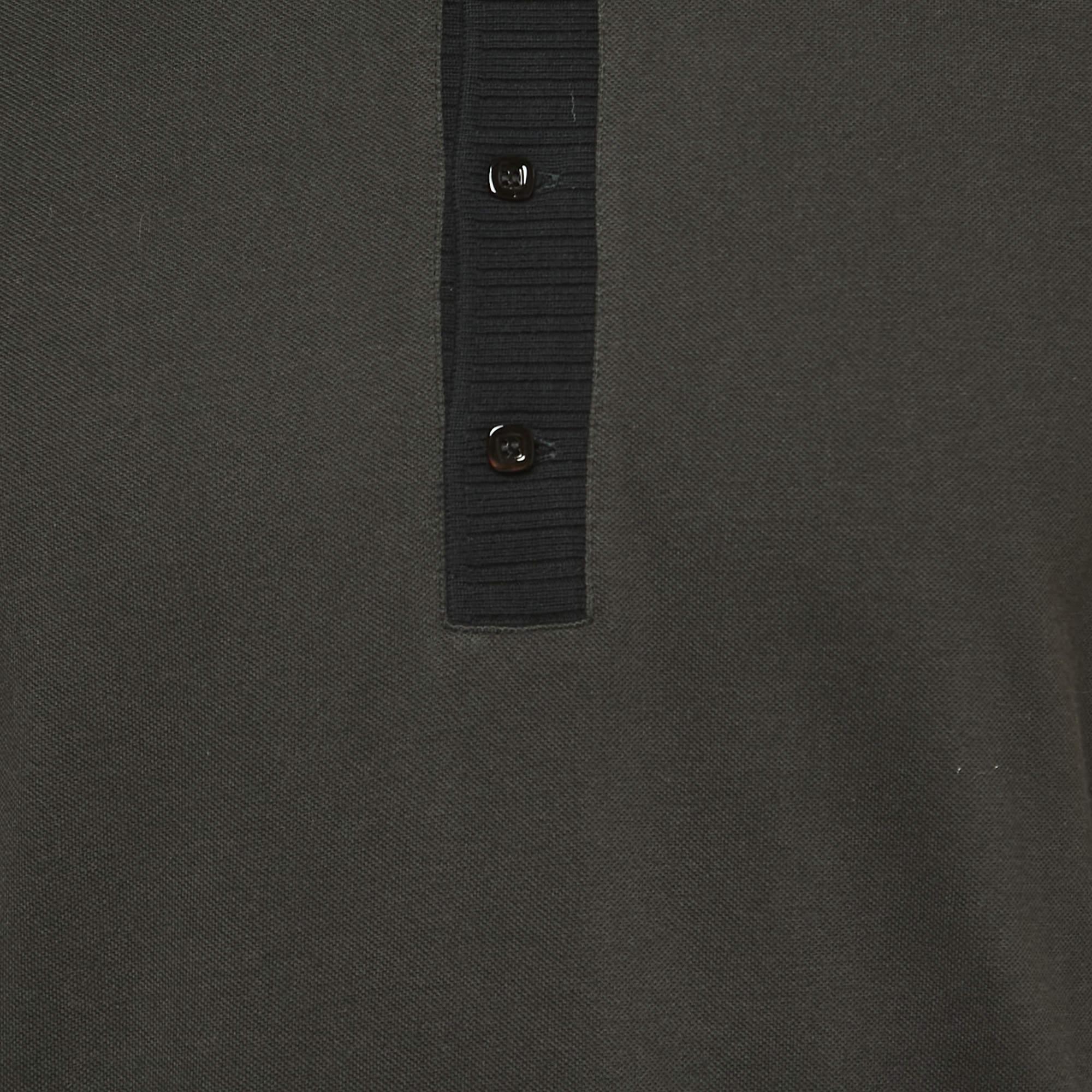 Noir Roberto Cavalli T-Shirt Polo en coton à motifs multicolores 4XL en vente
