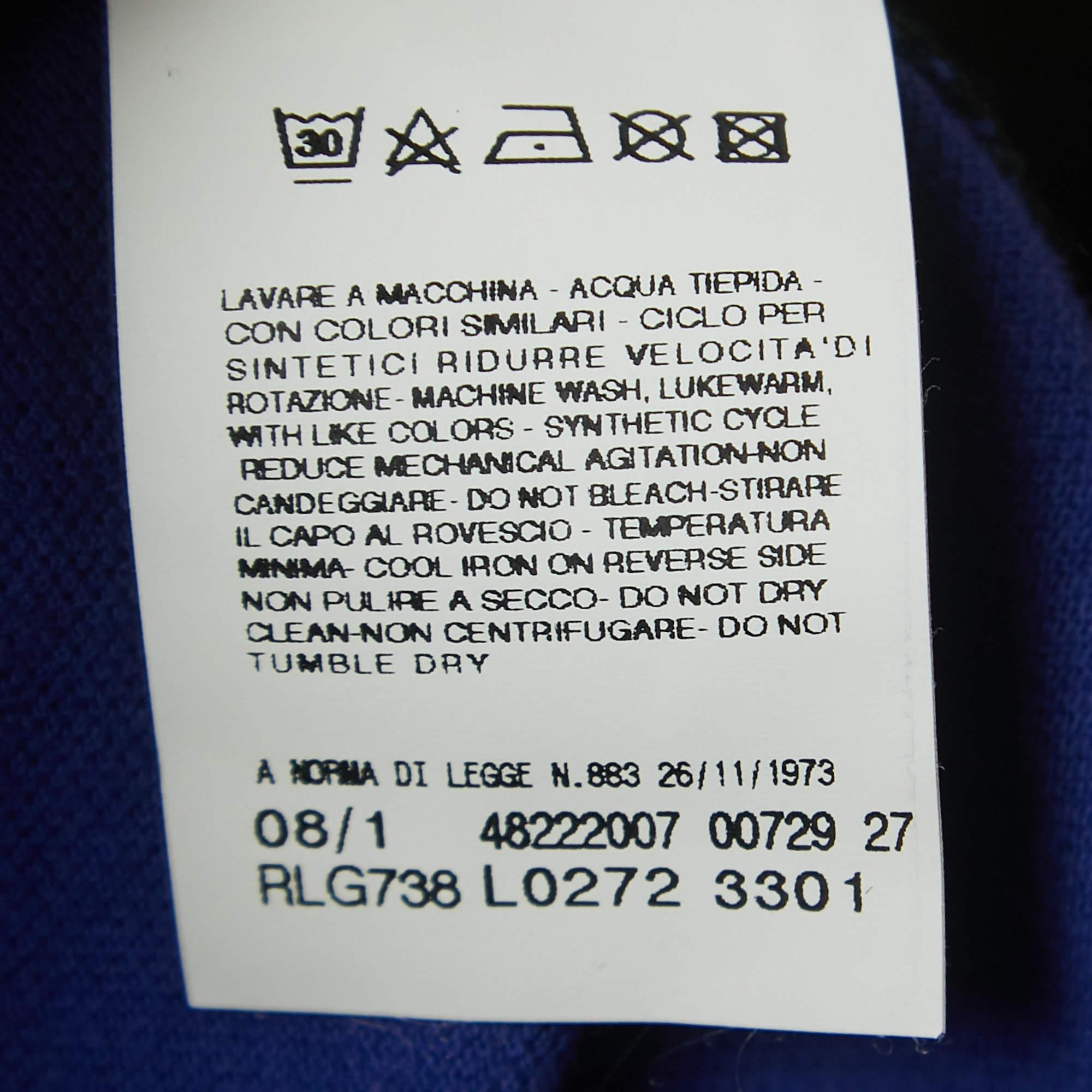 Roberto Cavalli T-Shirt Polo en coton à motifs multicolores 4XL Pour hommes en vente