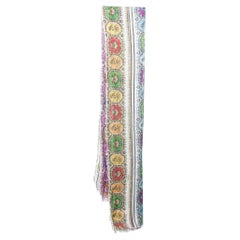 Roberto Cavalli Multicolor Printed Cashmere Fringed Scarf