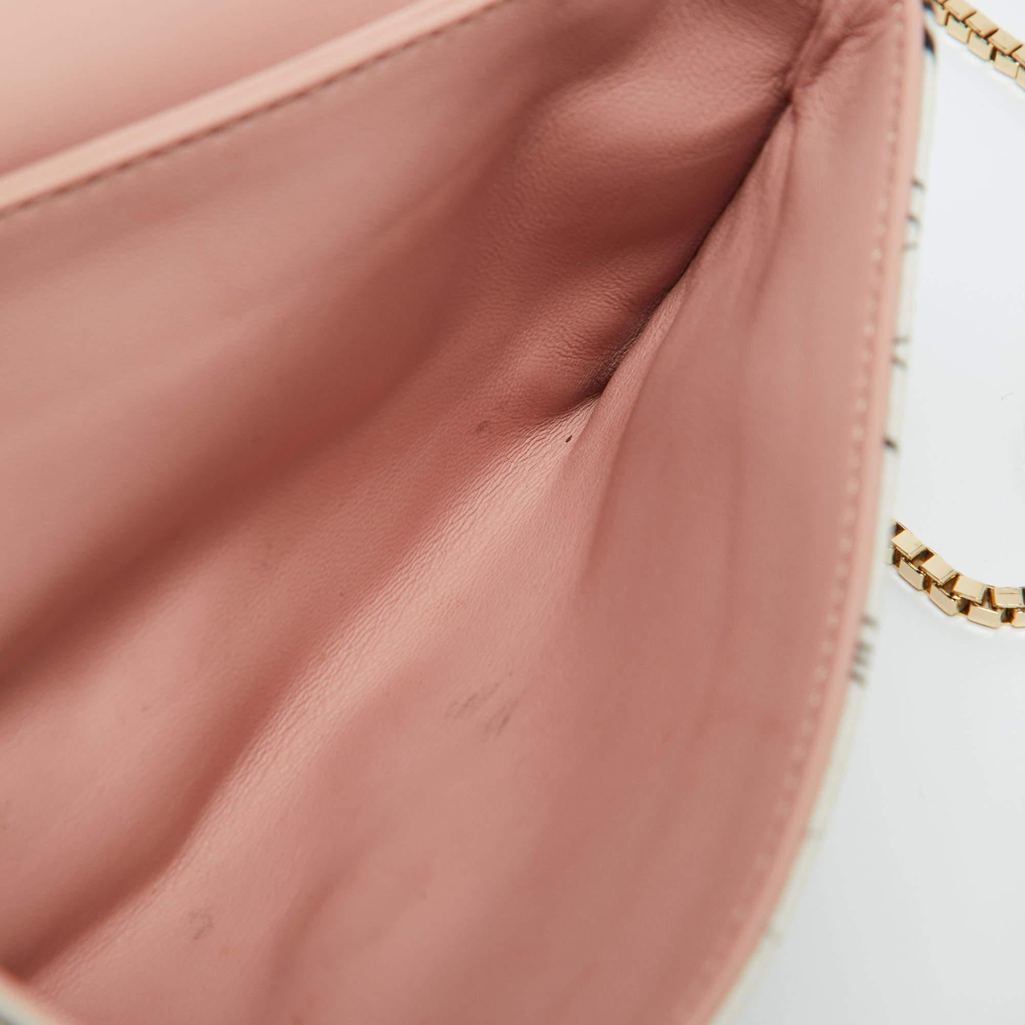 Pochette à chaîne en tissu imprimé multicolore Roberto Cavalli en vente 3