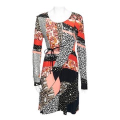 Roberto Cavalli Multicolor Printed Jersey Flared Dress M