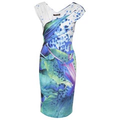 Roberto Cavalli Multicolor Printed Jersey Mid Dress M
