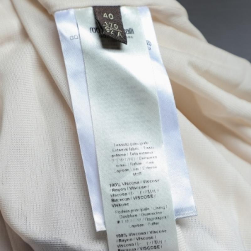Roberto Cavalli mini-robe imprimée multicolore froncée avec découpes S Pour femmes en vente