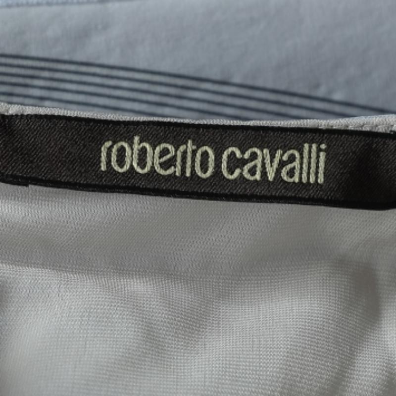 Roberto Cavalli mini-robe imprimée multicolore froncée avec découpes S en vente 1