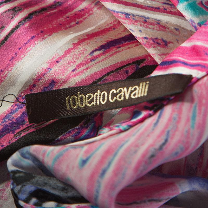 Roberto Cavalli Multicolor Printed Silk Maxi Skirt M 1