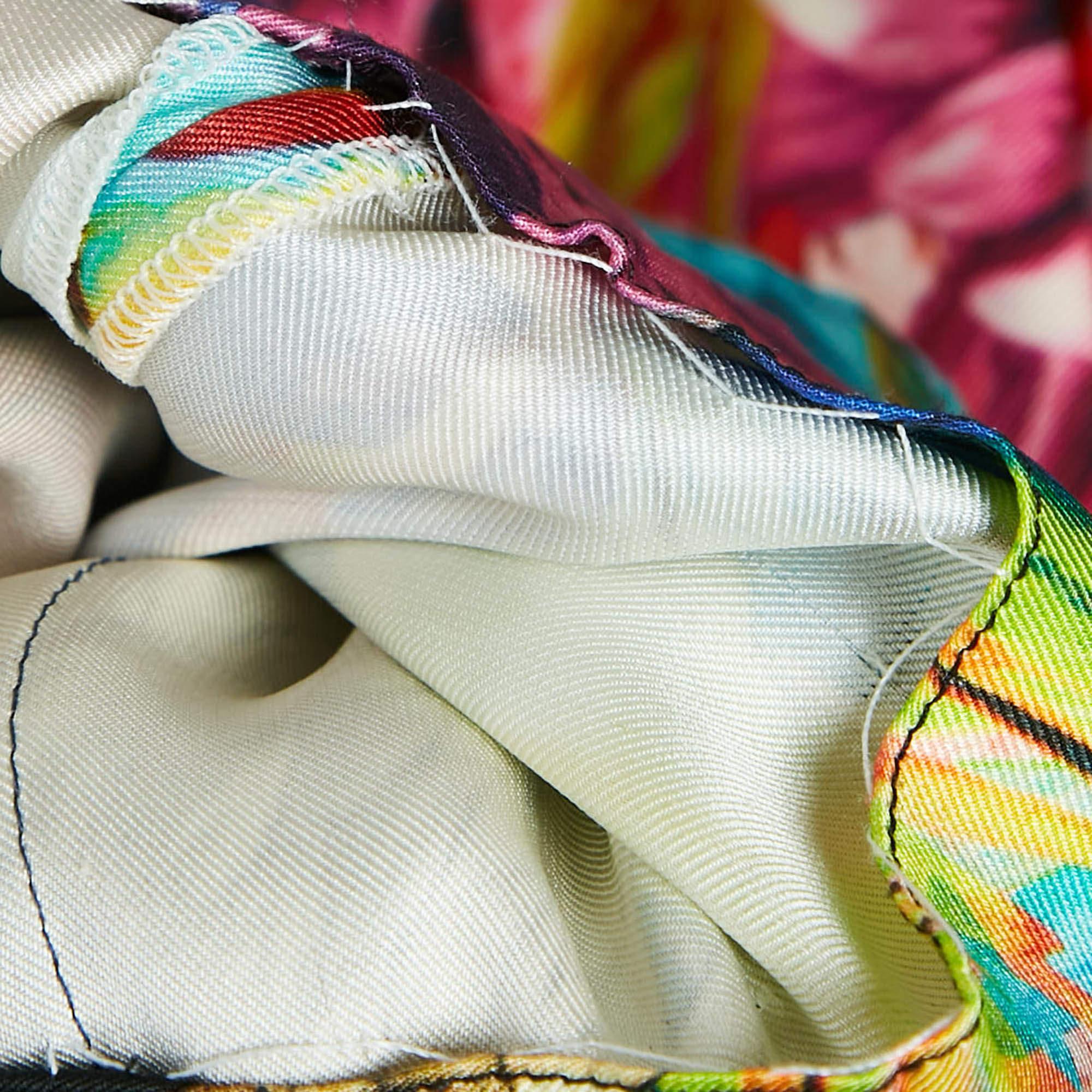 Women's Roberto Cavalli Multicolor Printed Silk Trouser S