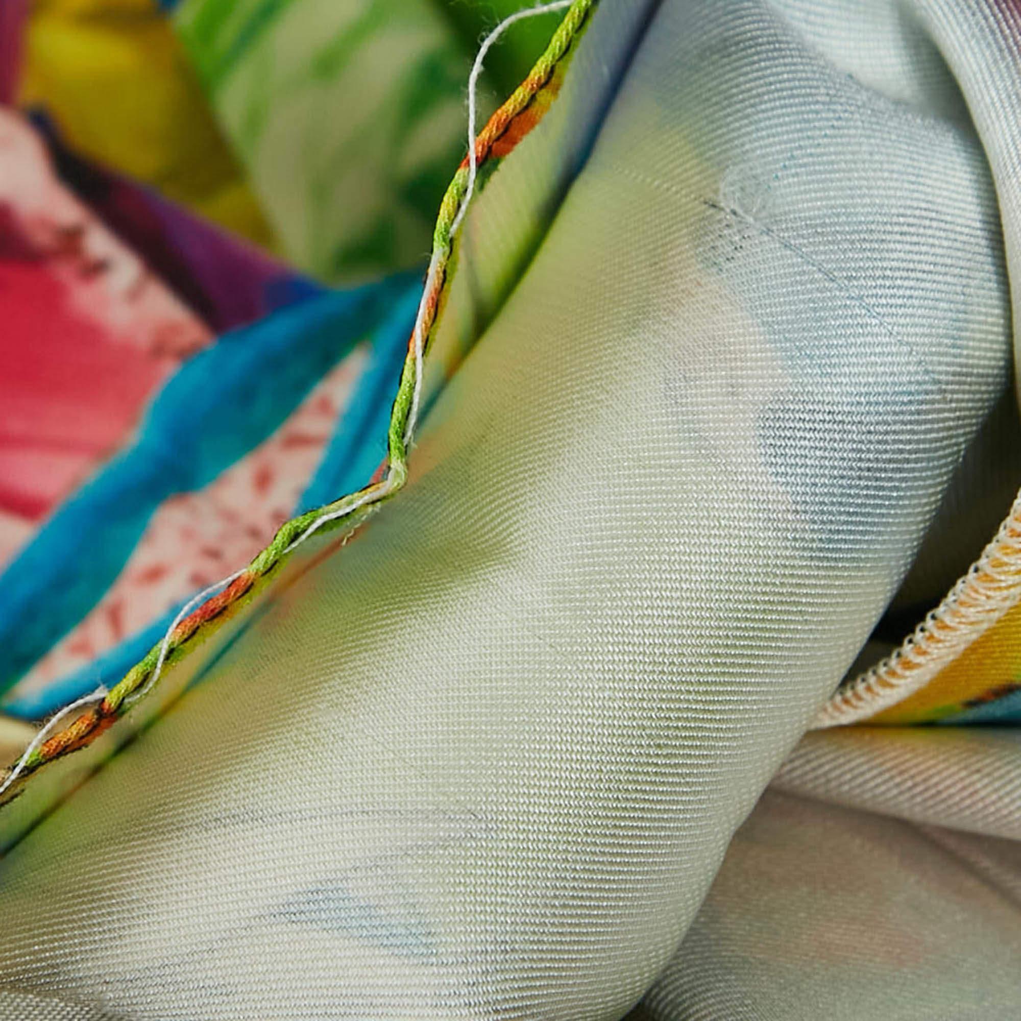 Roberto Cavalli Multicolor Printed Silk Trouser S 1