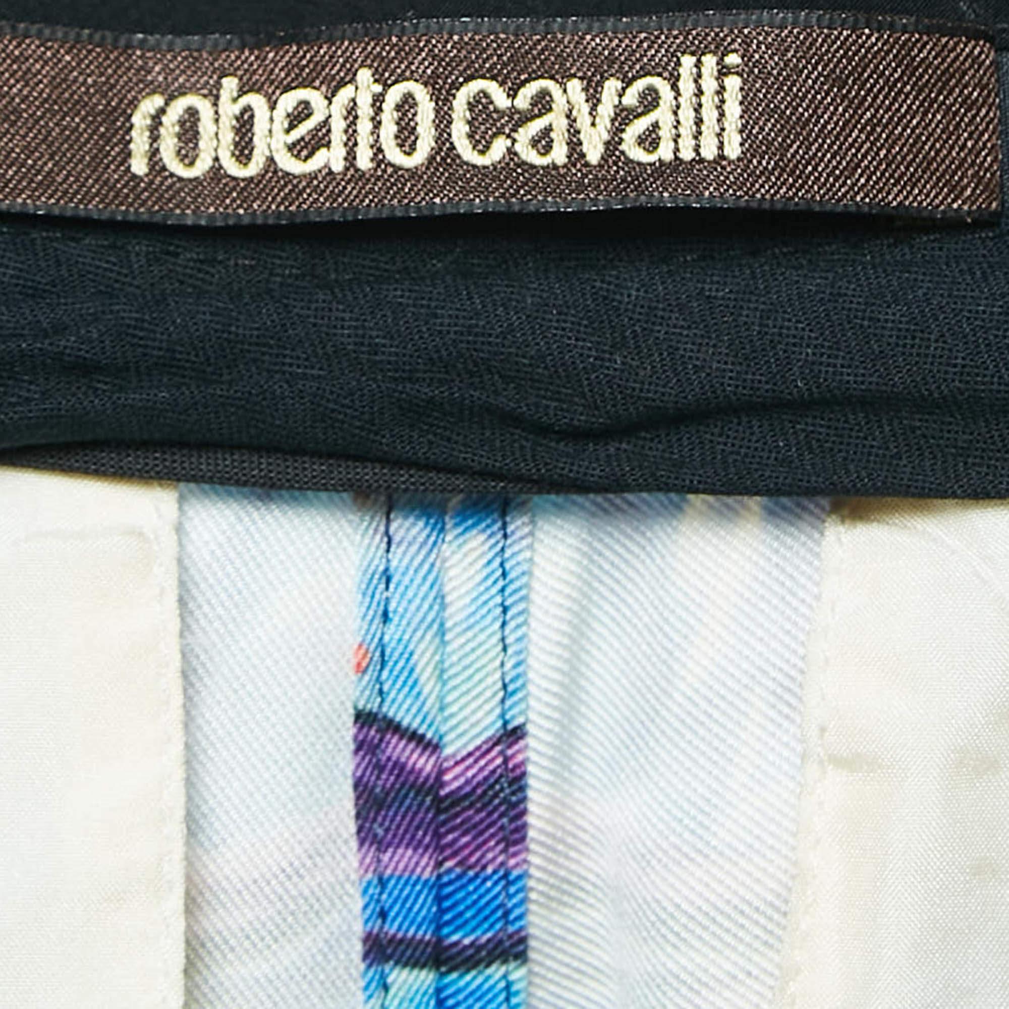 Roberto Cavalli Multicolor Printed Silk Trouser S 3