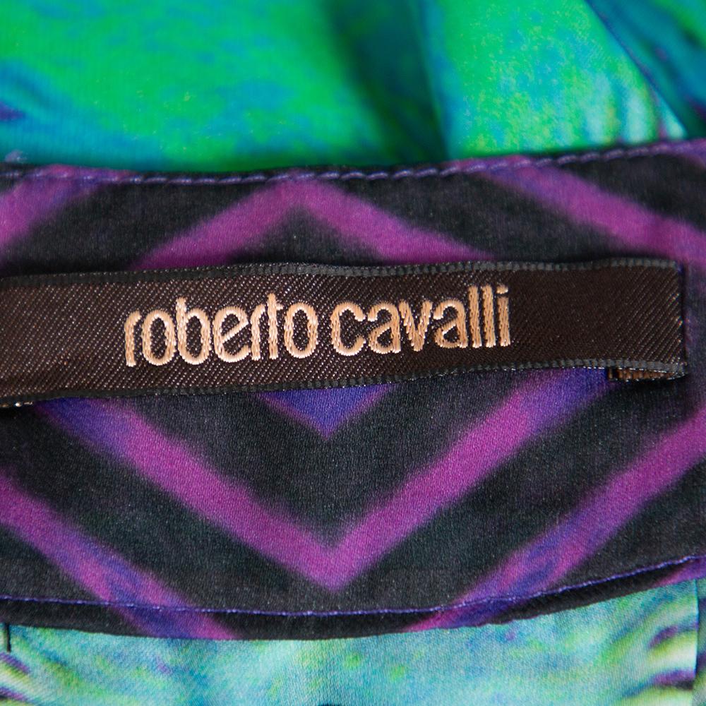 Women's Roberto Cavalli Multicolor Silk Kaftan Dress M