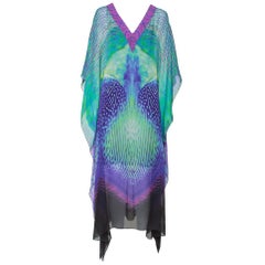 Roberto Cavalli Multicolor Silk Kaftan Dress M