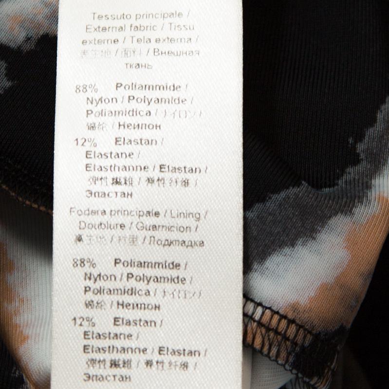 Robe longue drapée en jersey extensible multicolore Roberto Cavalli, taille S Pour femmes en vente