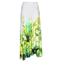 Roberto Cavalli Multicolored Printed Jersey Midi Skirt L