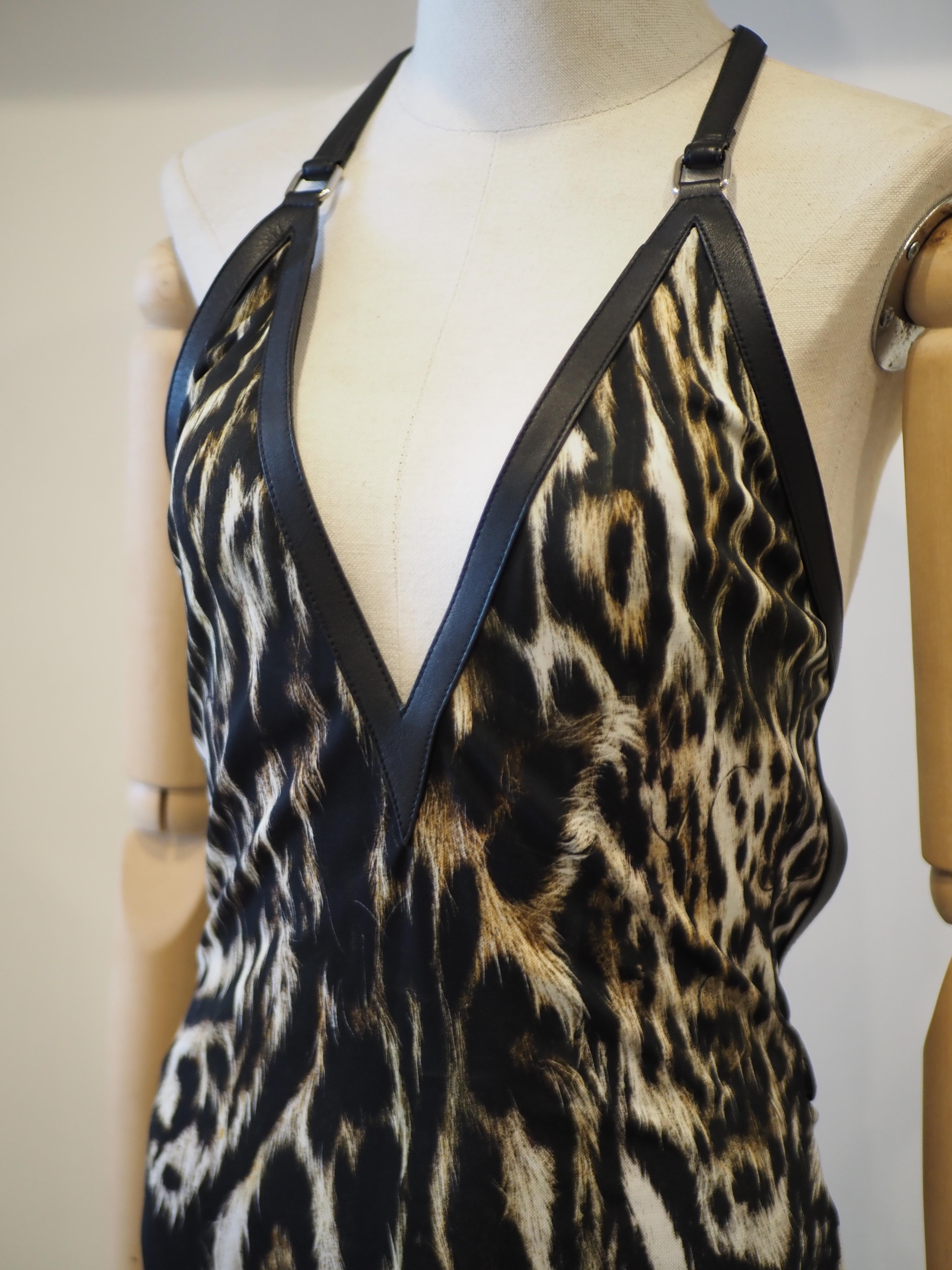 Black Roberto Cavalli multicoloured dress NWOT For Sale