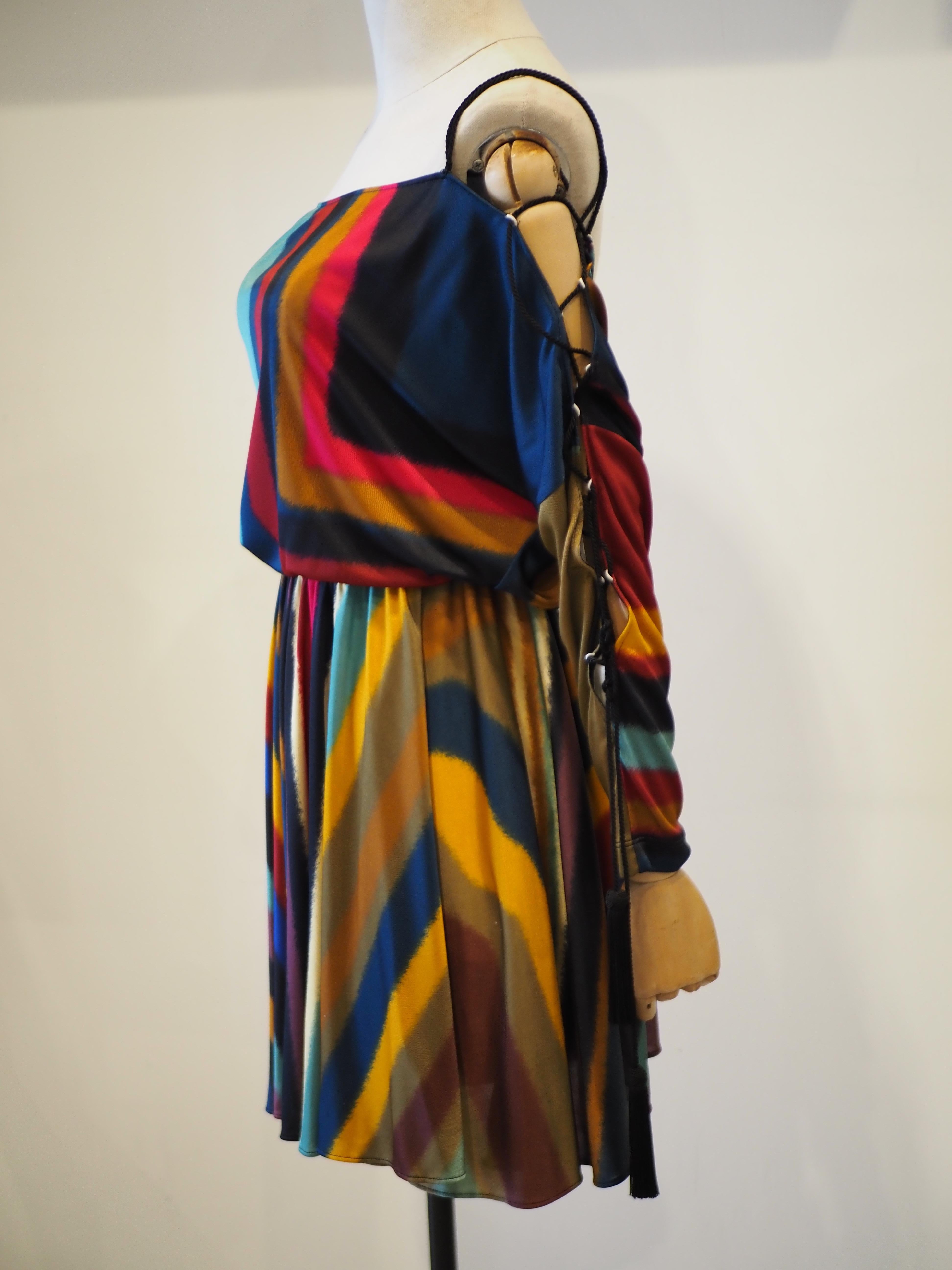 Noir Robe multicolore Roberto Cavalli NWOT
