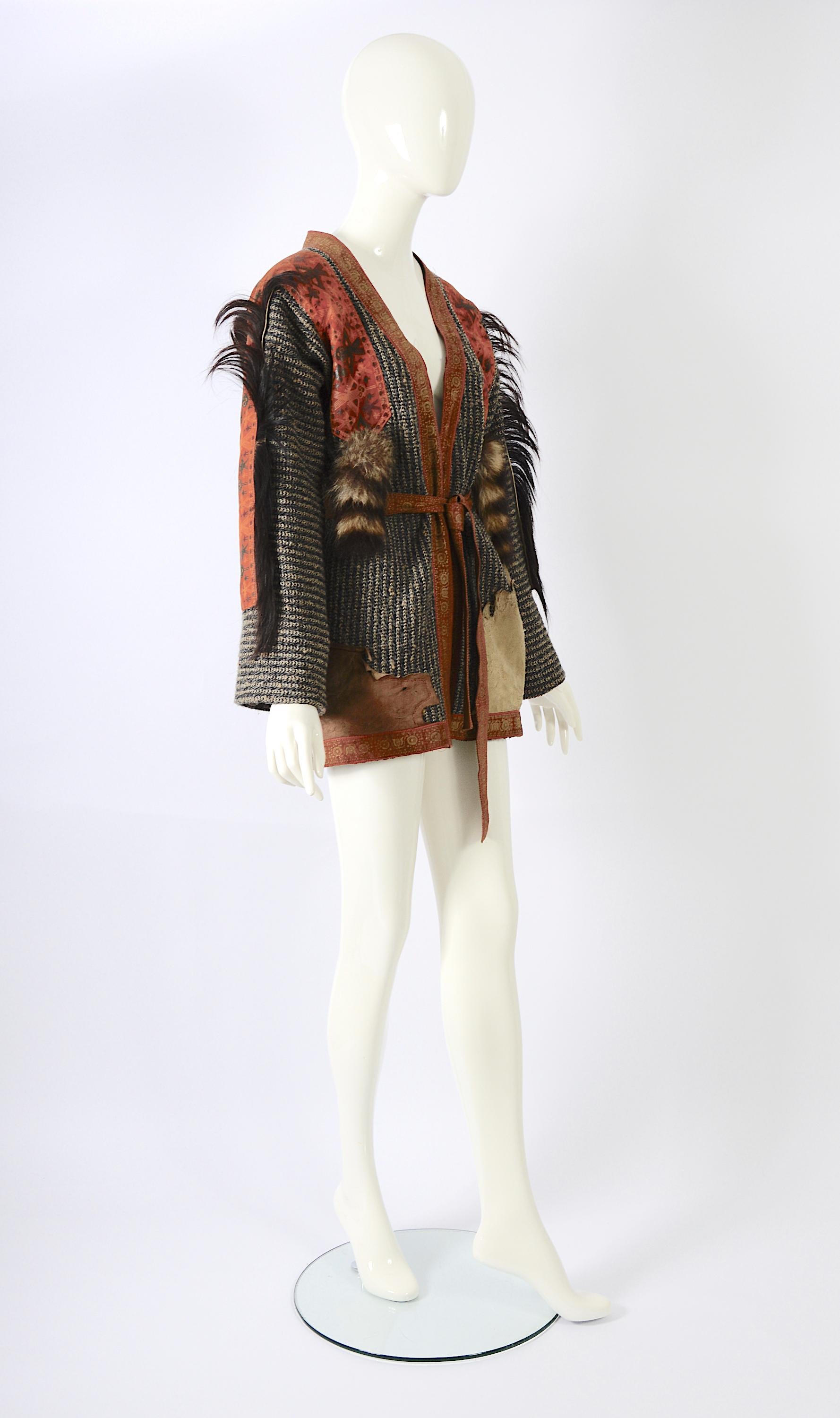 Roberto Cavalli Museum-Worthy 1971 Patchwork Debut Collection Vintage Jacket  For Sale 5
