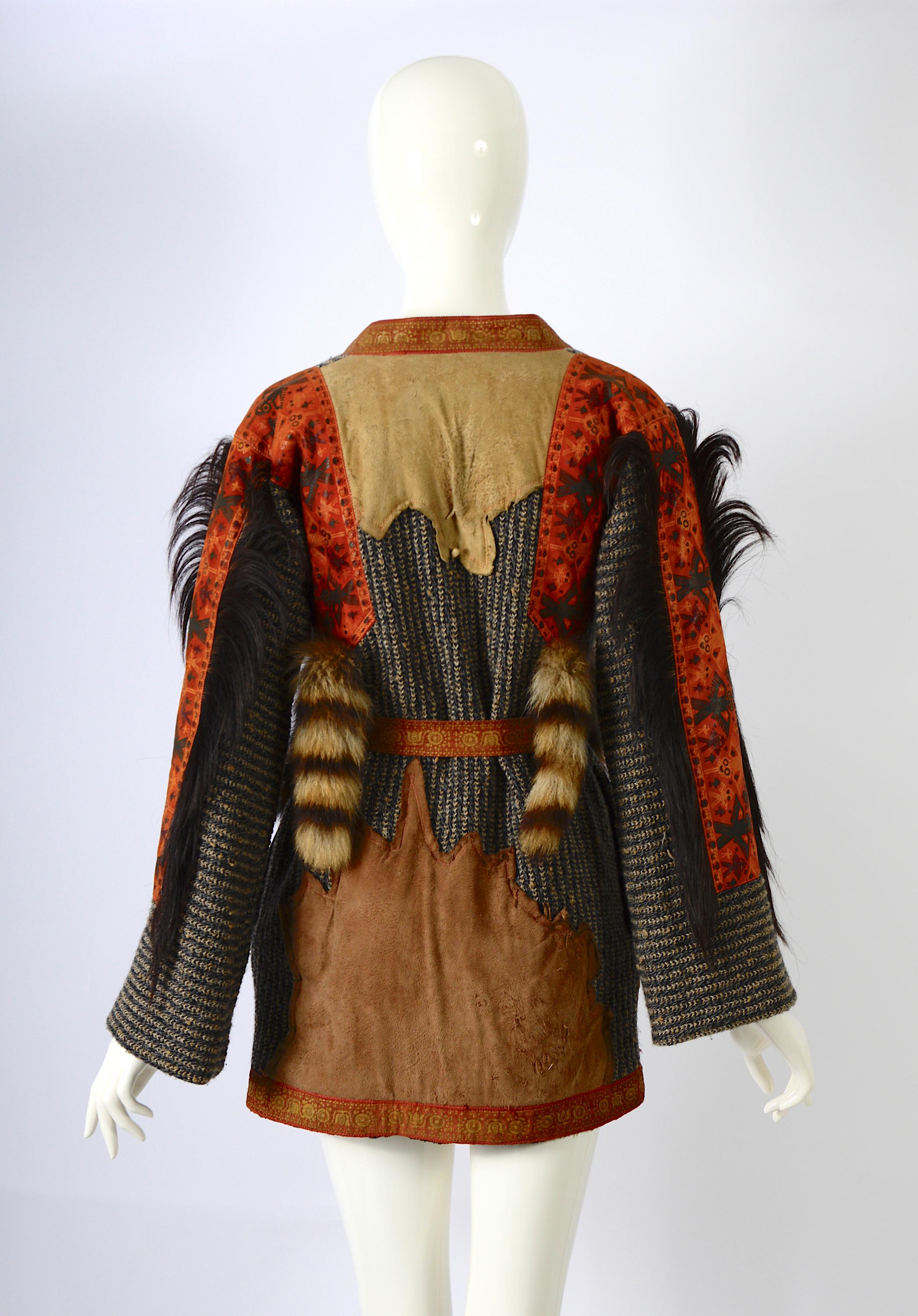 Roberto Cavalli Museum-Worthy 1971 Patchwork Debut Kollektion Vintage Jacke  im Zustand „Gut“ im Angebot in Antwerp, BE