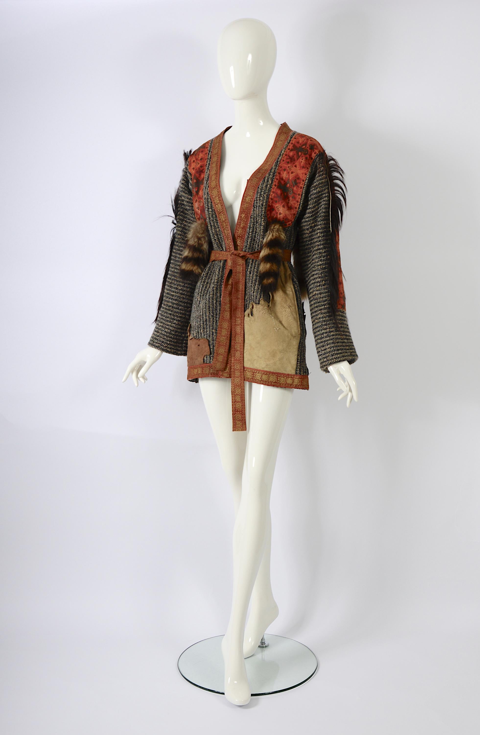 Roberto Cavalli Museum-Worthy 1971 Patchwork Debut Kollektion Vintage Jacke  im Angebot 1
