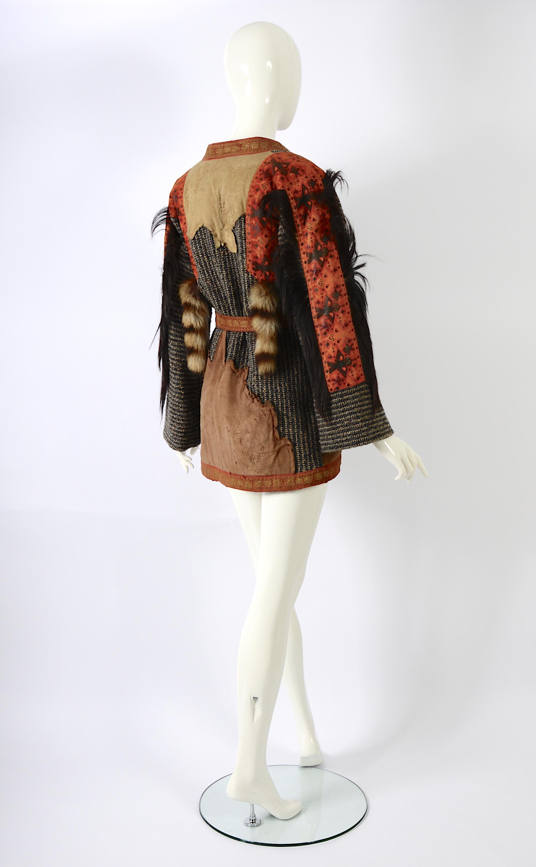 Roberto Cavalli Museum-Worthy 1971 Patchwork Debut Collection Vintage Jacket  For Sale 3