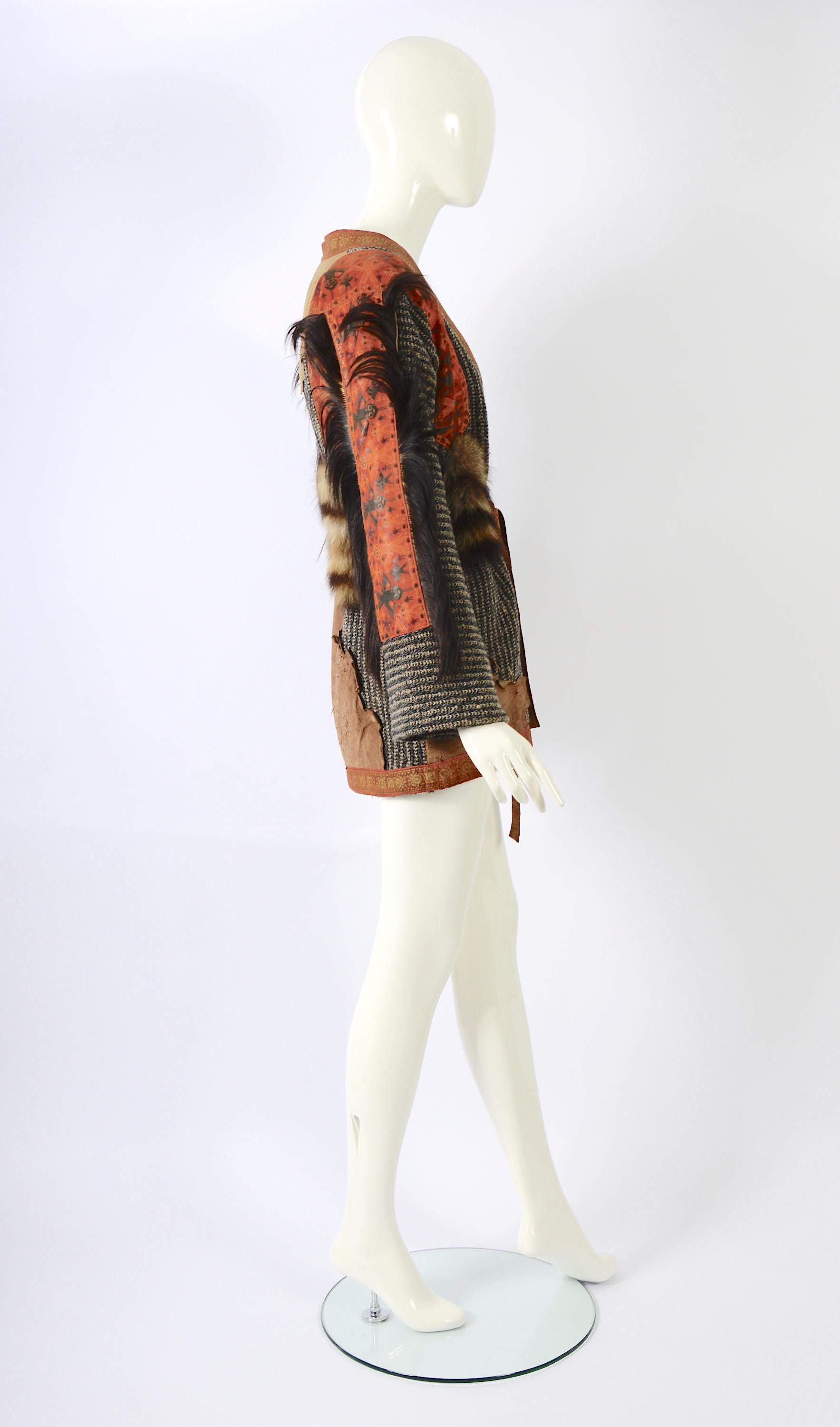 Roberto Cavalli Museum-Worthy 1971 Patchwork Debut Collection Vintage Jacket  For Sale 4