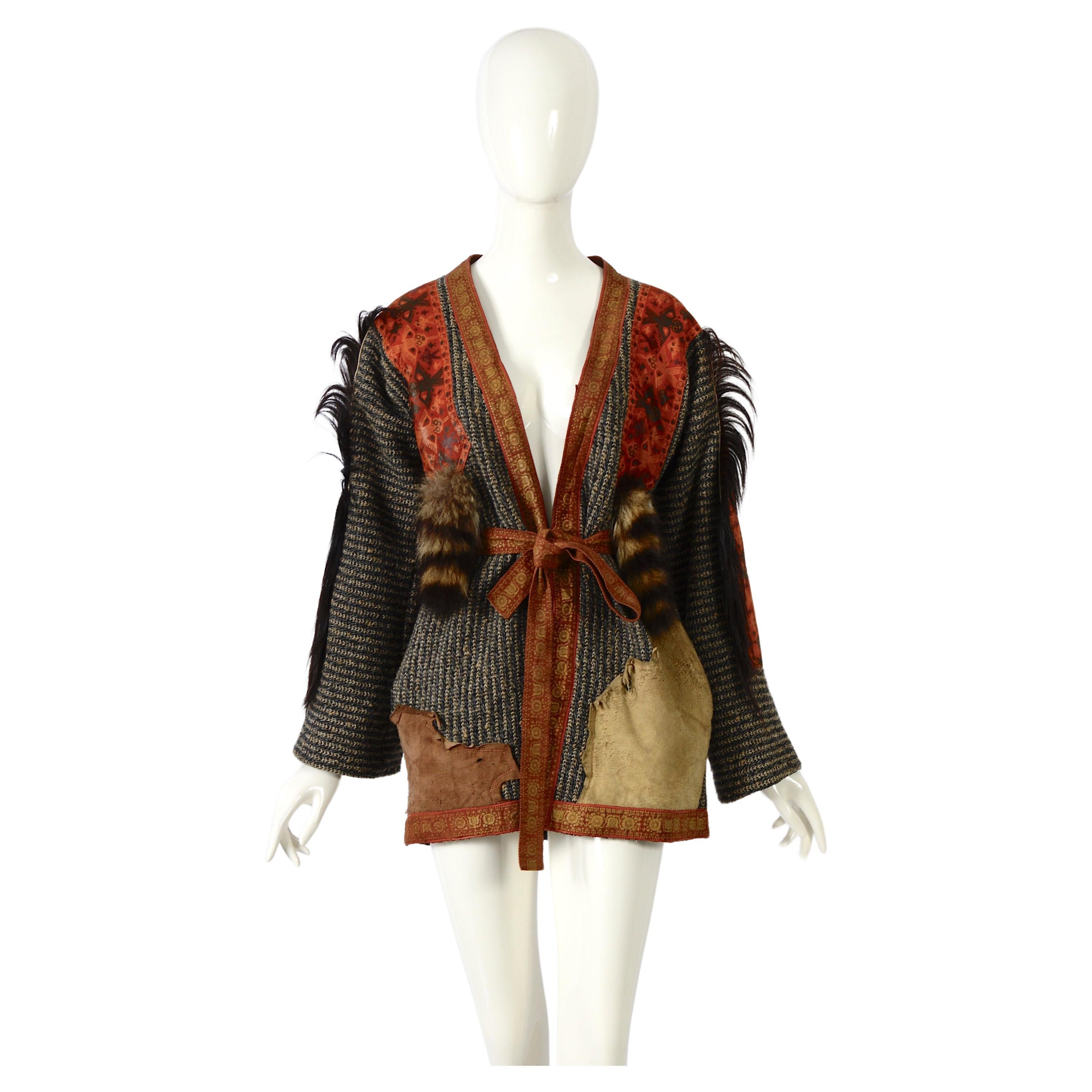 Roberto Cavalli Museum-Worthy 1971 Patchwork Debut Collection Vintage Jacket  For Sale