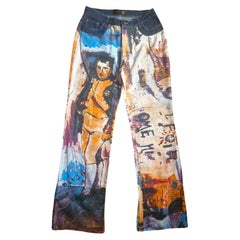 Roberto Cavalli Napoleone Rinascimento Vintage Uomo Pantaloni Vintage anni '90