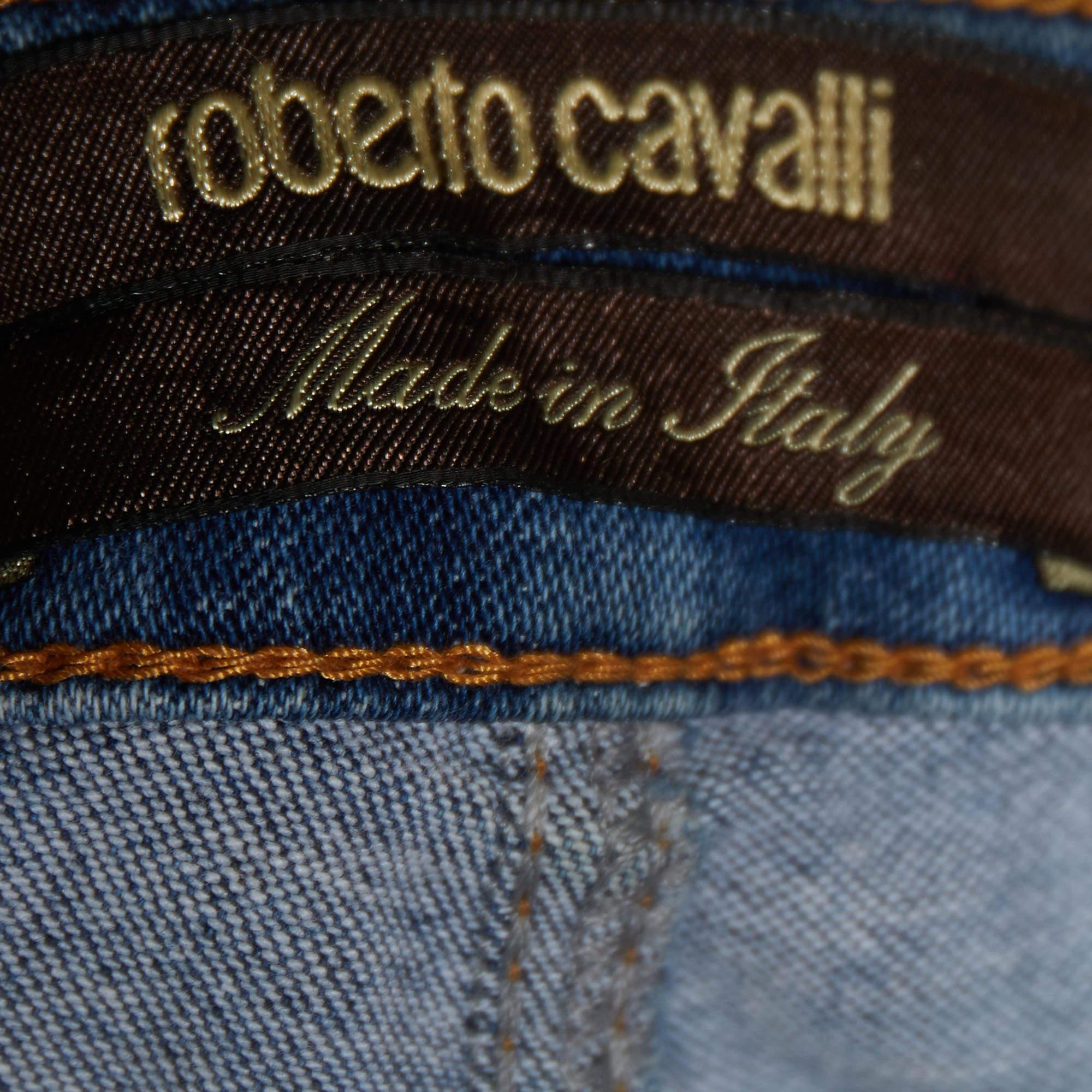 Women's Roberto Cavalli Navy Blue Denim Skinny Jeans S Waist 28