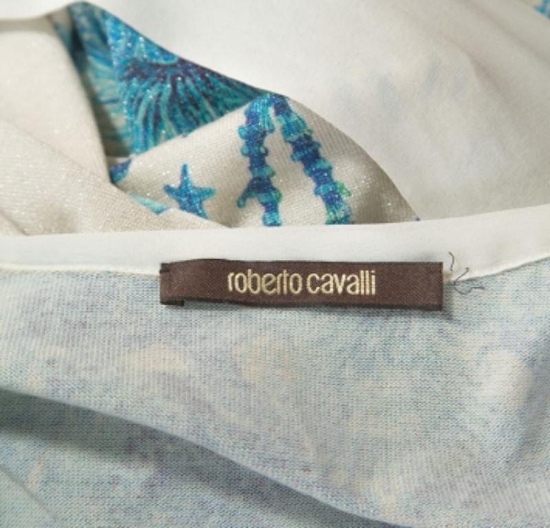 Roberto Cavalli Cardigan in misto lana con stampa subacquea M. I. In condizioni ottime in vendita a Dubai, Al Qouz 2