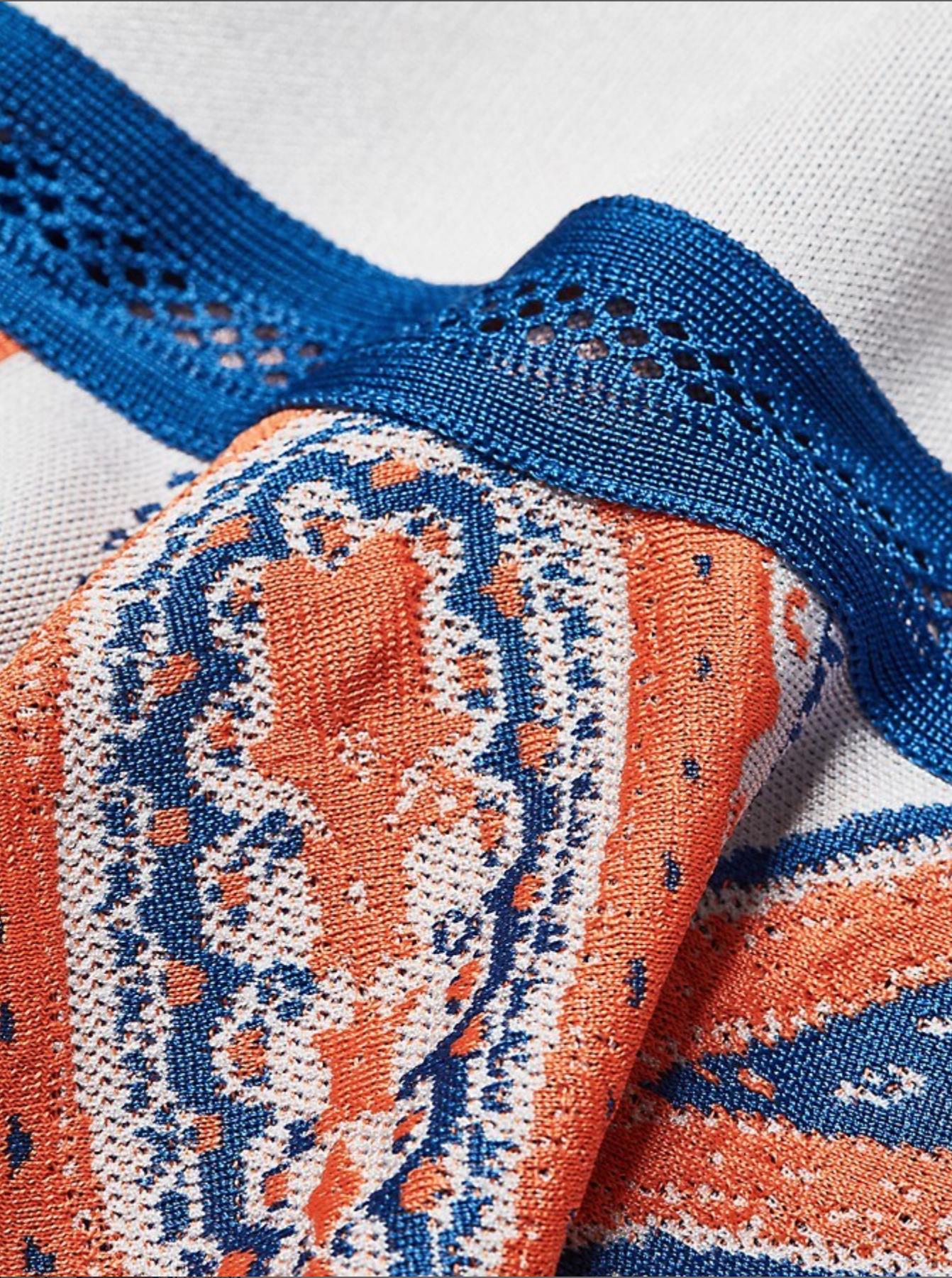 Roberto Cavalli Paisley Jacquard-Strick ärmelloses, tailliertes Cocktailkleid Größe 42 im Angebot 2