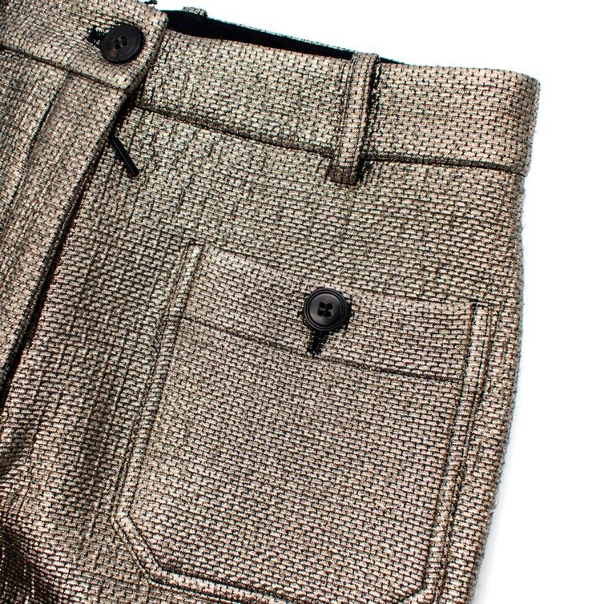 pale blue high waisted belted trousers