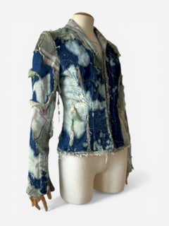 Roberto Cavalli Patchwork Denim and Silk Jacket, Fall Winter 2001