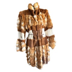 Roberto Cavalli Patchwork Fox Fur Coat 