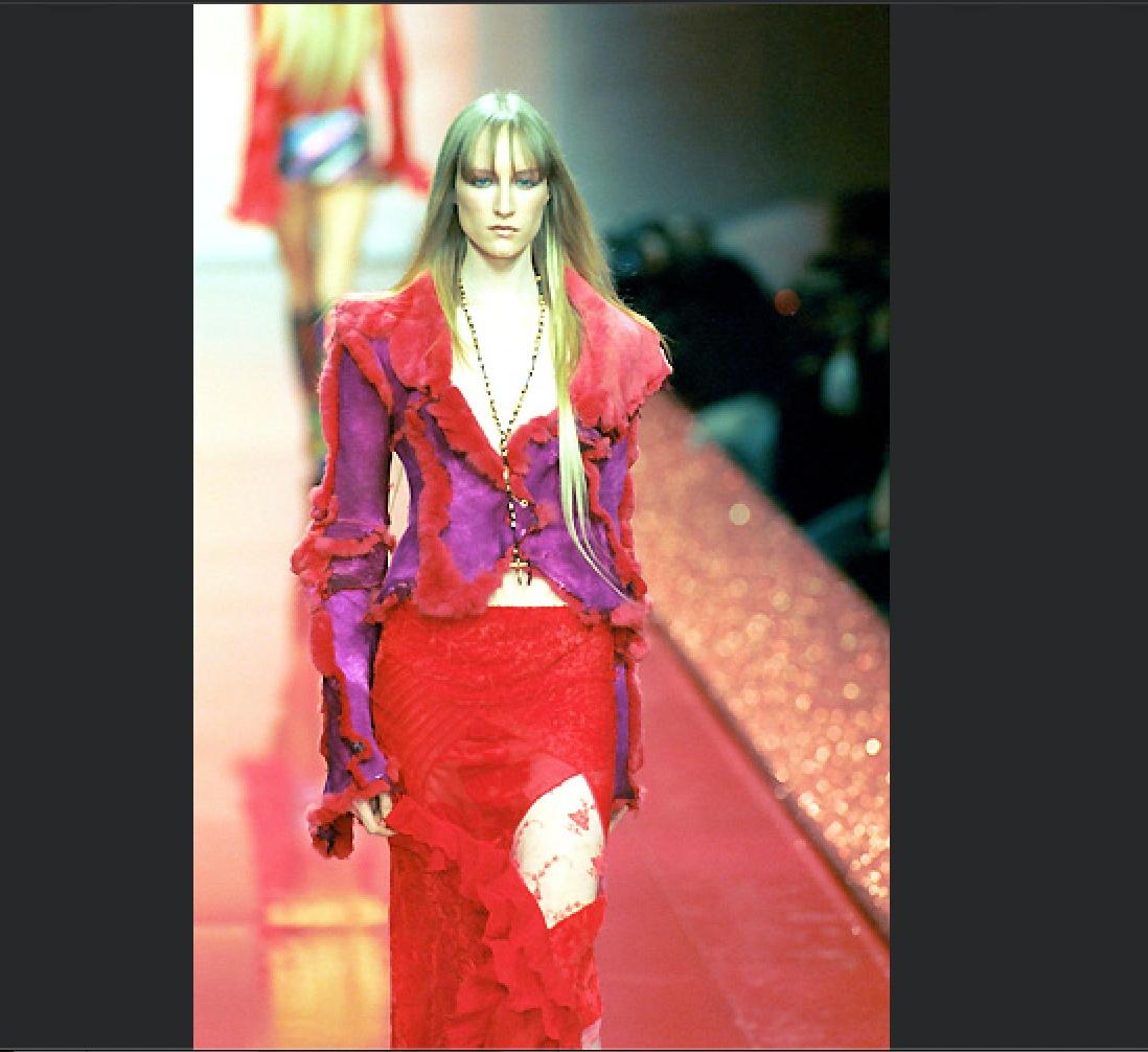 Roberto Cavalli Patchwork Shearling Jacket, Fall/… - image 2