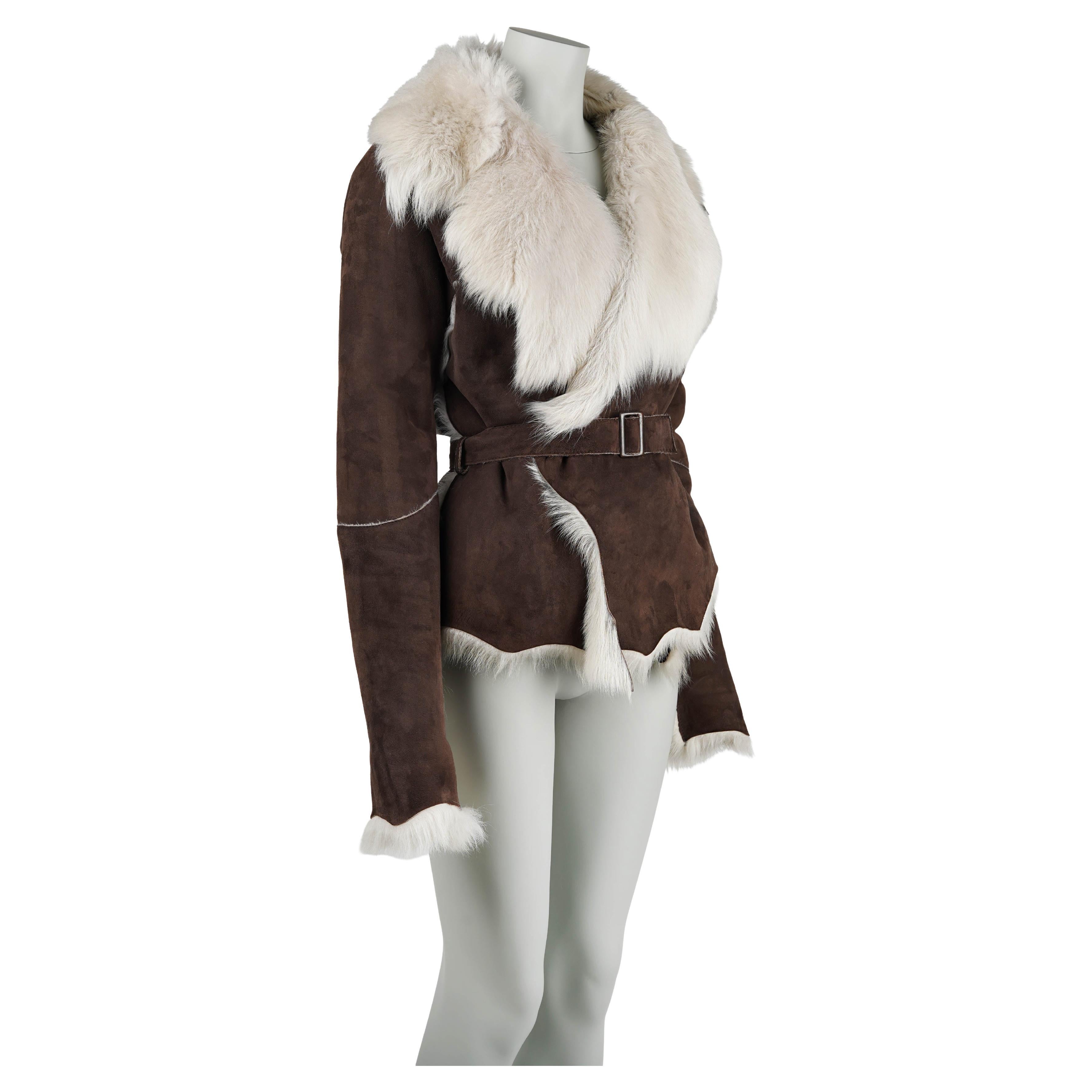 Roberto Cavalli Patchwork Shearling Jacket, Fall/… - image 3