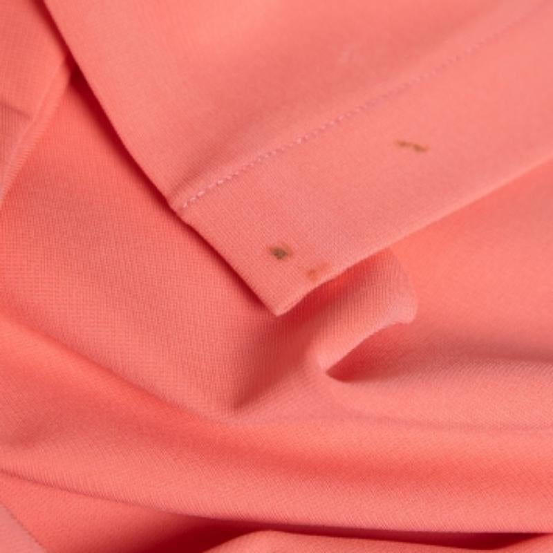 Roberto Cavalli Peach Jersey Embellish Wraped Detail Draped Dress S en vente 3