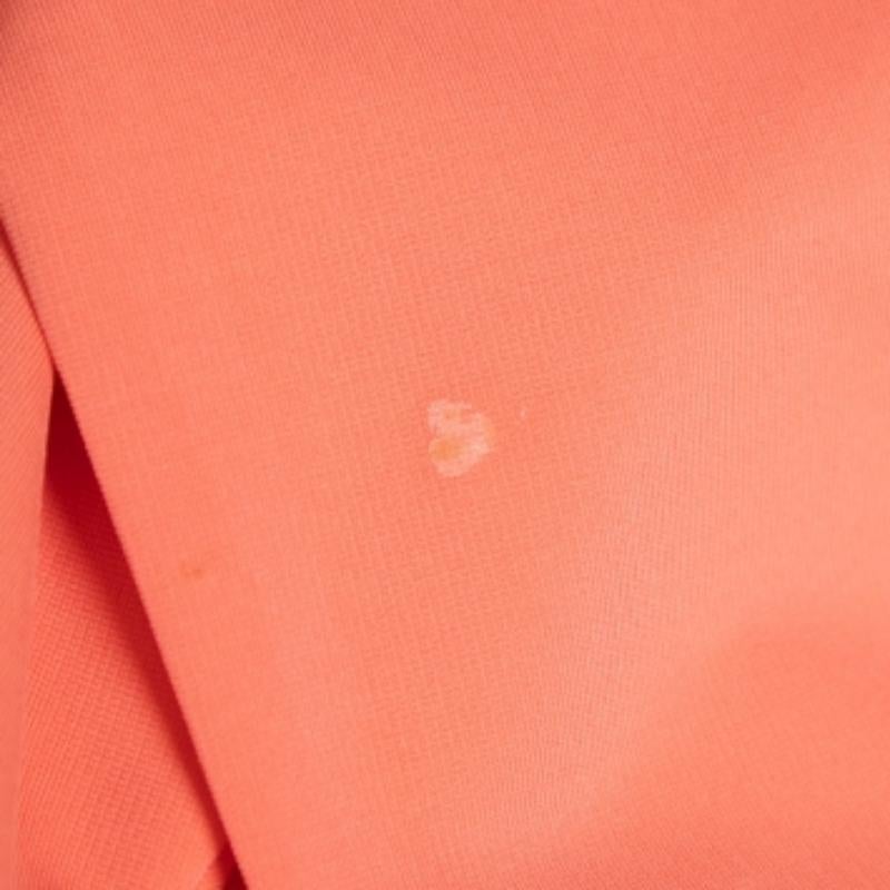 Roberto Cavalli Peach Jersey Embellish Wraped Detail Draped Dress S en vente 4
