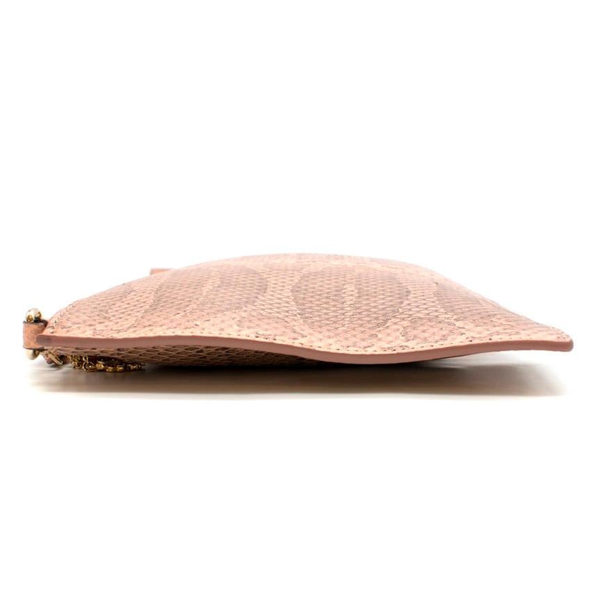 Women's Roberto Cavalli Peach Python Shoulder Bag 