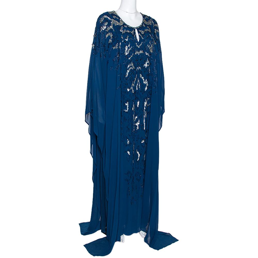 peacock kaftan dress
