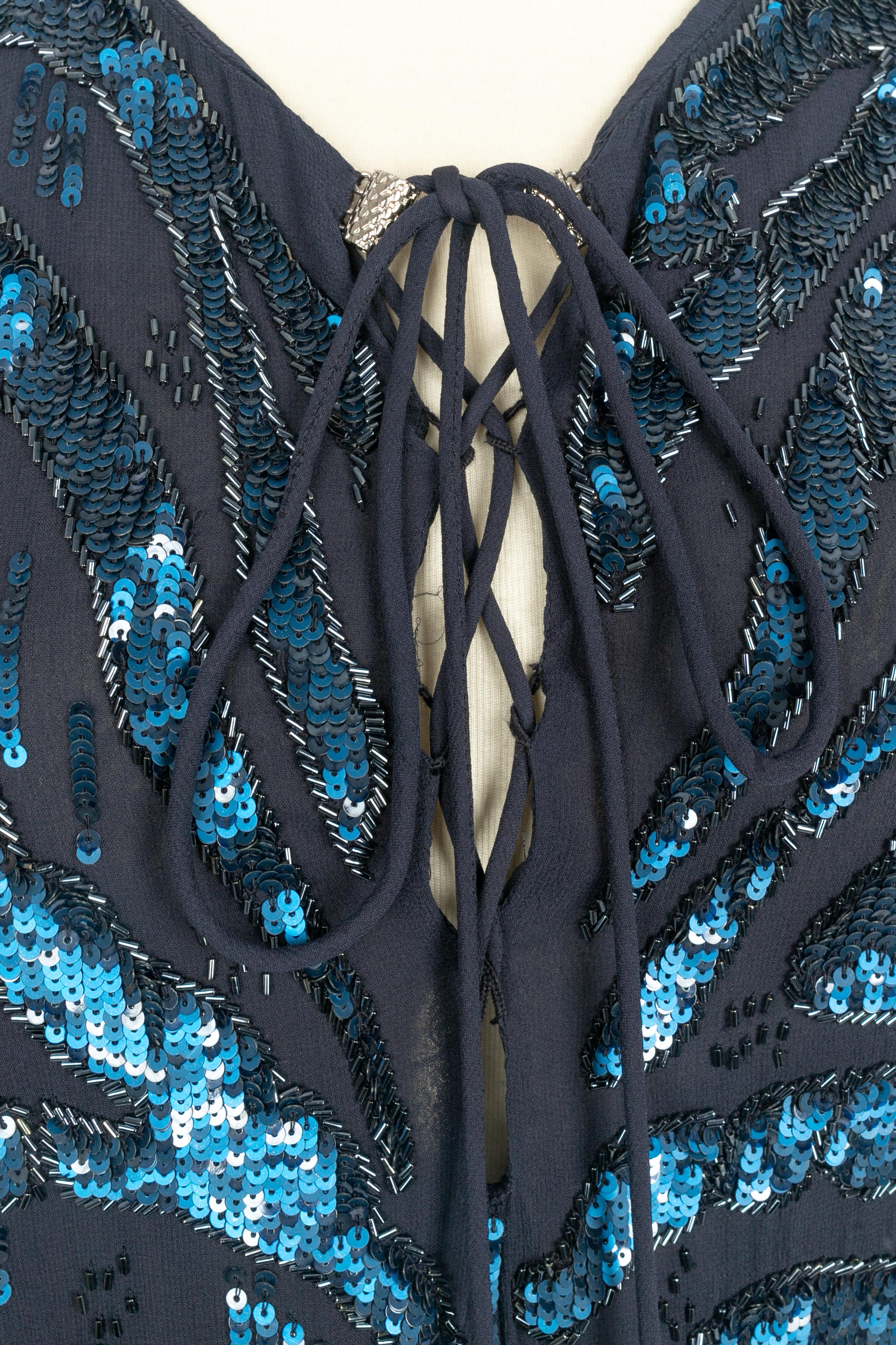 Robe perlée Roberto Cavalli Excellent état - En vente à SAINT-OUEN-SUR-SEINE, FR