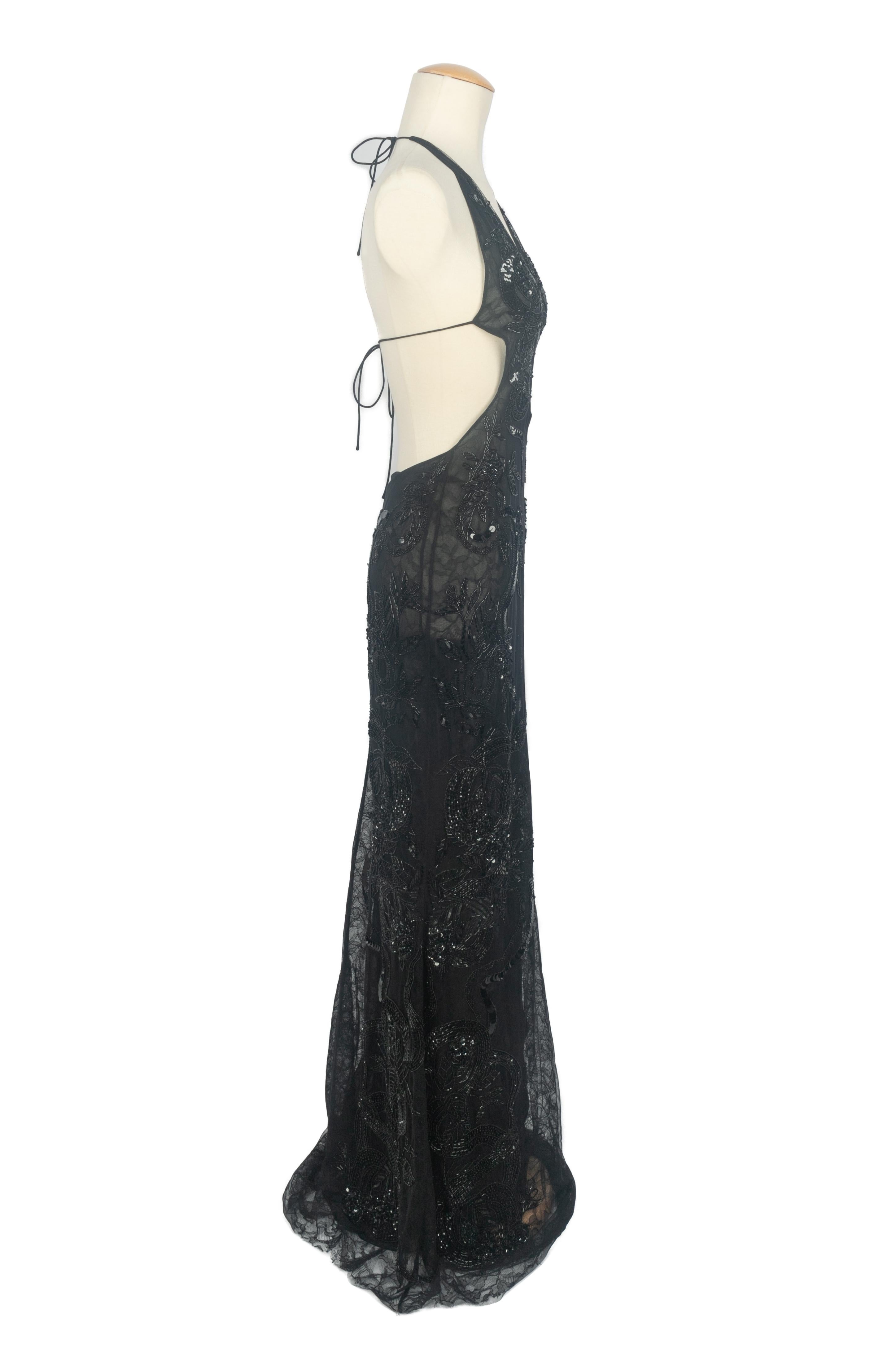 Robe perlée Roberto Cavalli Resort 2024 Pour femmes en vente