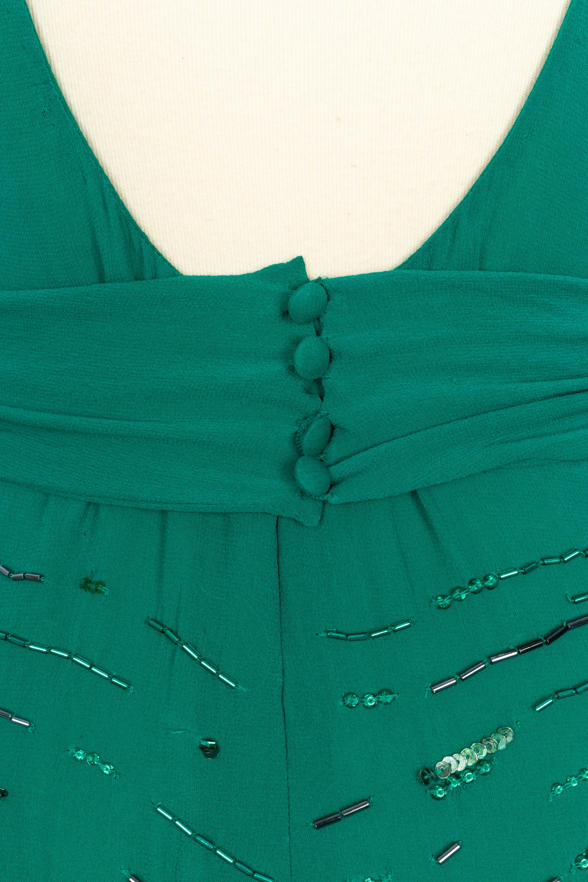 Robe en soie perlée Roberto Cavalli en vente 4