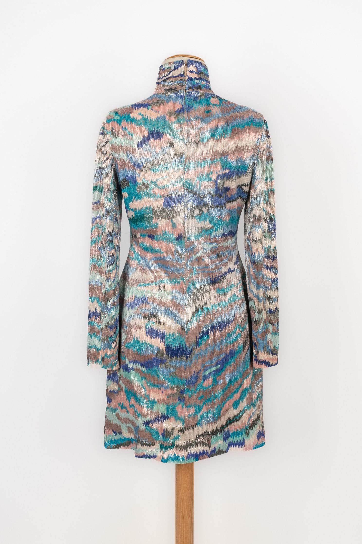 Vestido perlado Roberto Cavalli Gris en venta