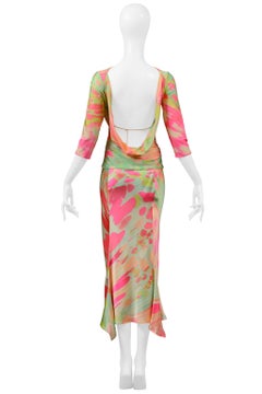 Roberto Cavalli Pink & Green Abstract Set 1999