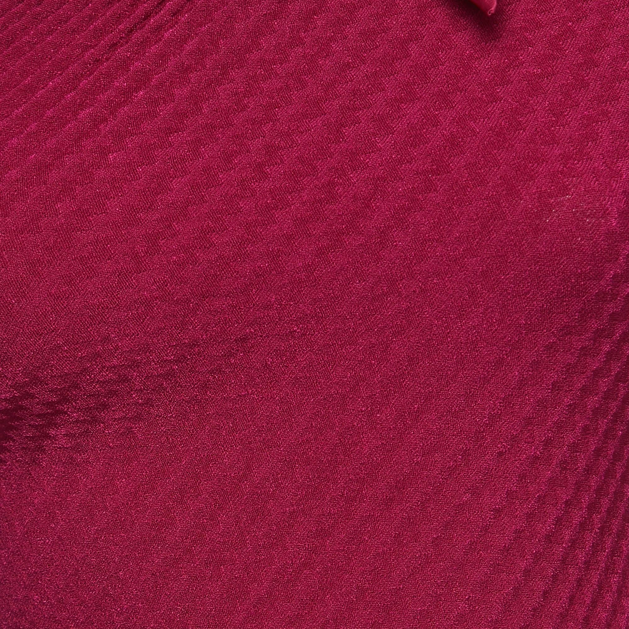 Roberto Cavalli Pink Knit One Shoulder Top M In Good Condition In Dubai, Al Qouz 2