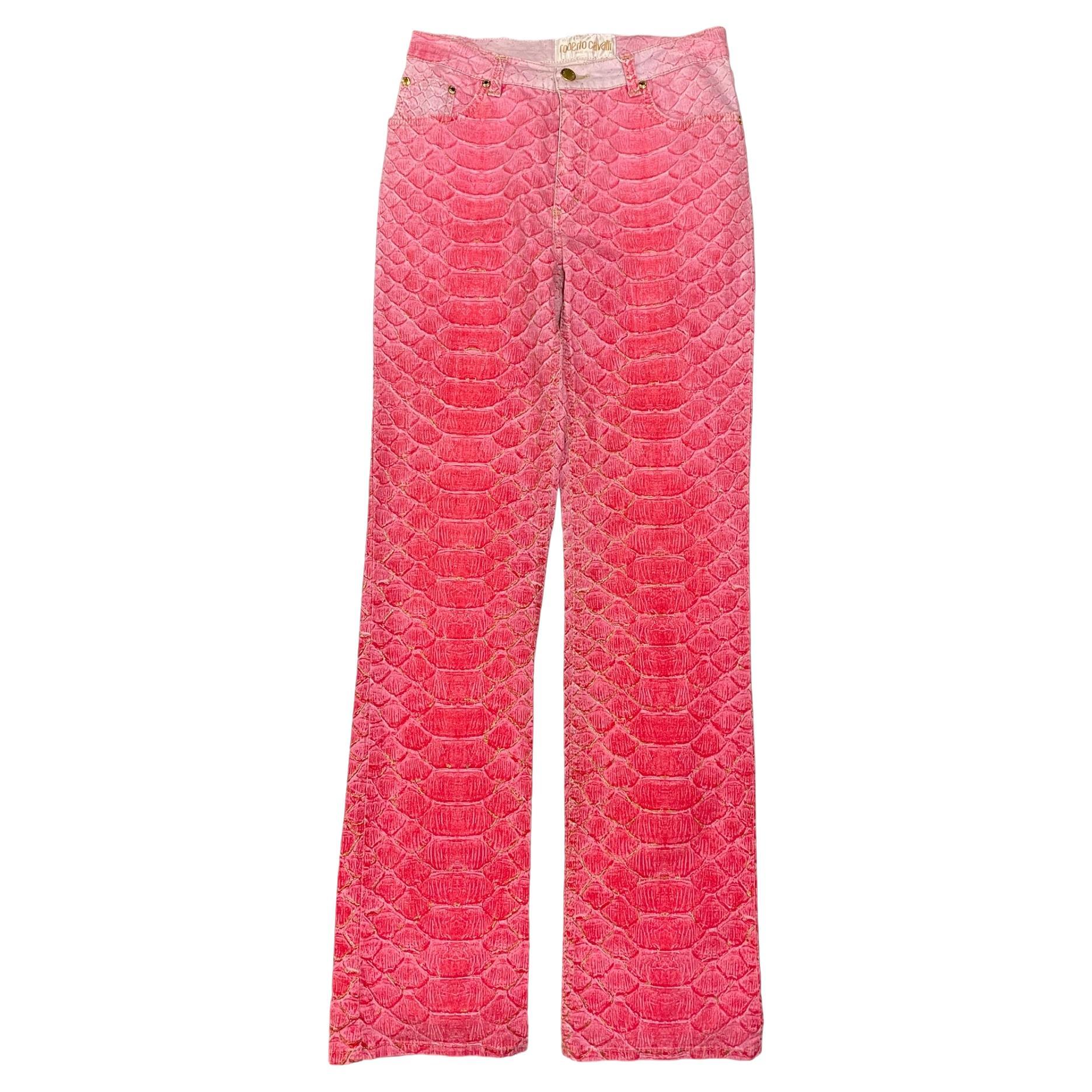 Roberto Cavalli "Pink Phyton" Jeans S/S 1999