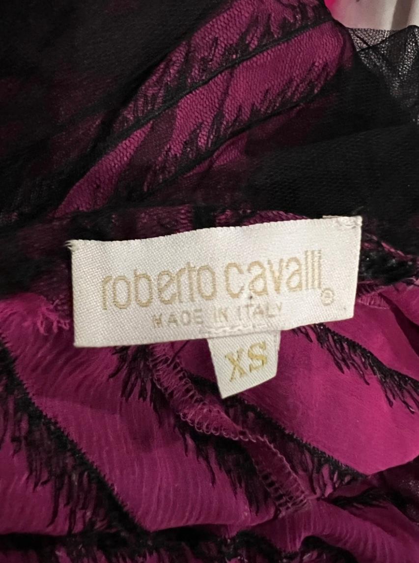 Robe en soie rose Roberto Cavalli S/S 2001 en vente 1